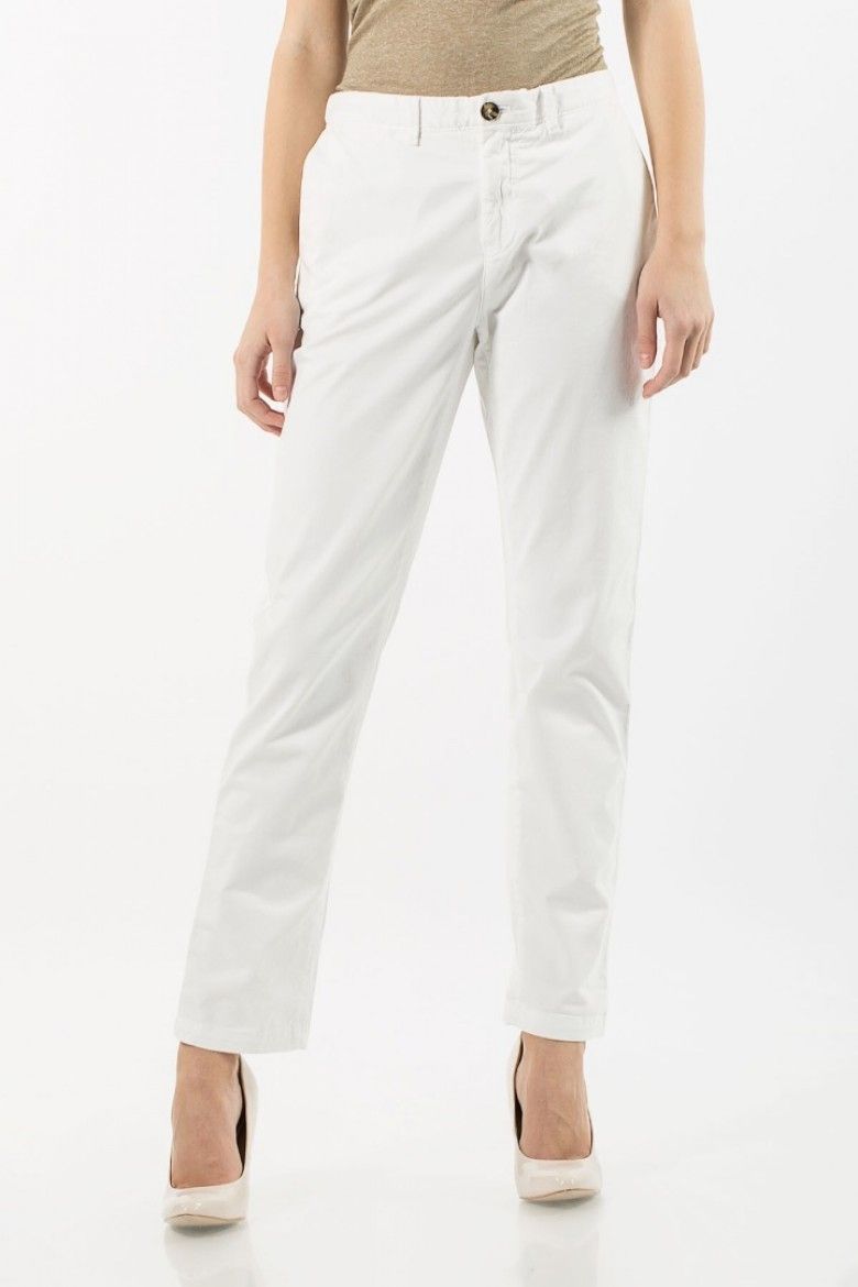 Nohavice - TOMMY HILFIGER NEW JANET C1 RW CHINO GMD biele