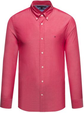 Tommy Hilfiger Košeľa - NATURAL SOFT POPLIN SHIRT červená