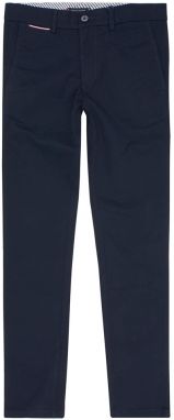 Tommy Hilfiger Nohavice - BLEECKER CHINO FLEX TRICOTINE tmavomodré