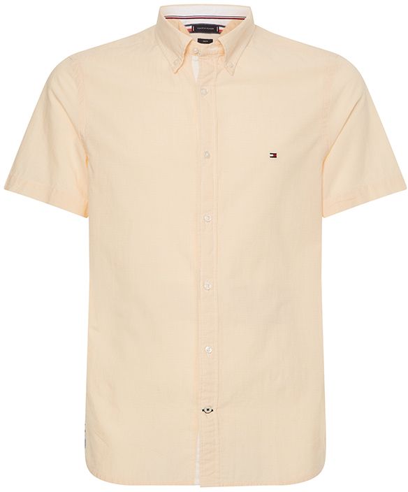 Tommy Hilfiger Košeľa - SLIM CREPE GINGHAM SHIRT S/S žltá