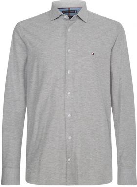 Tommy Hilfiger Košeľa - DC HONEYCOMB KNIT SF  SHIRT sivá