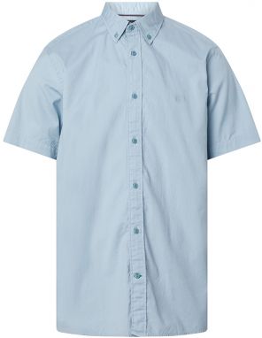Tommy Hilfiger Košeľa - NATURAL SOFT POPLIN RF SHIRT S/S modrá