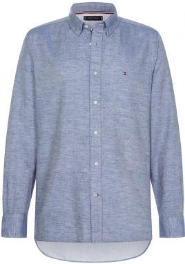 Tommy Hilfiger Košeľa - COTTON LINEN TWILL SHIRT modrej farby