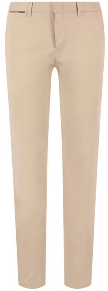 Tommy Hilfiger Nohavice - DENTON CHINO SUMMER TWILL FLEX béžovej farby