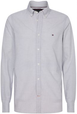 Tommy Hilfiger Košeľa - SLIM SMALL SLUB STRIPE SHIRT svetlomodrá