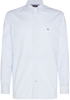 Tommy Hilfiger Košeľa - FLEX REFINED OXFORD STRIPE SHIRT svetlomodrá