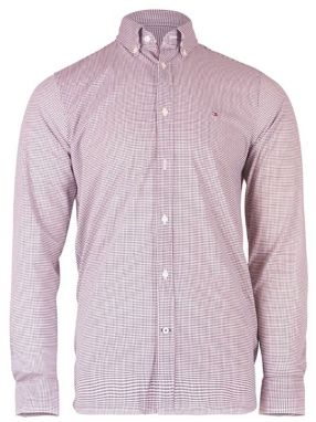 Tommy Hilfiger Košeľa - SLIM FLEX WEAVE SHIRT bordová
