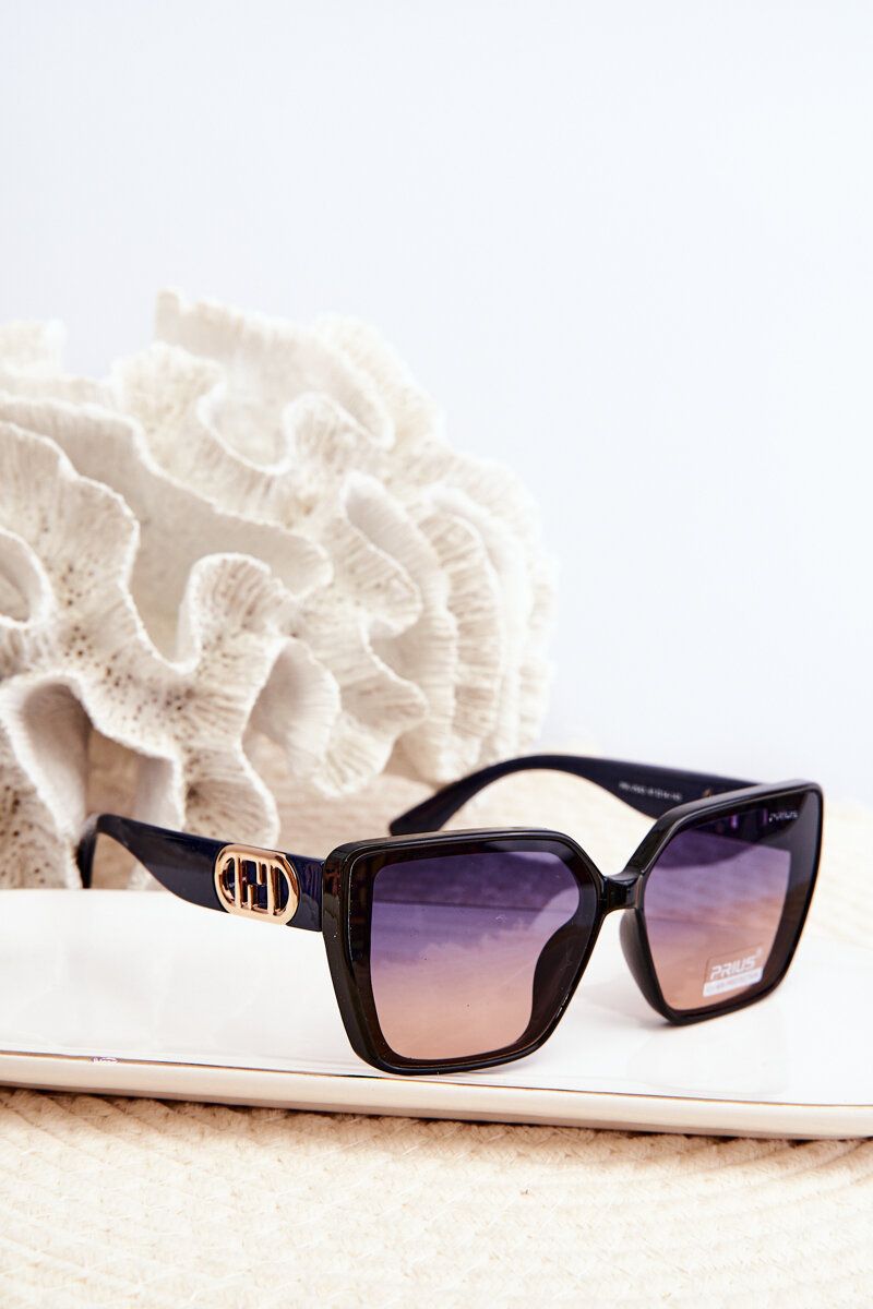Women's sunglasses with decorative details UV400 - dark blue