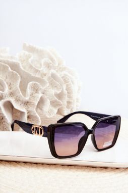 Women's sunglasses with decorative details UV400 - dark blue
