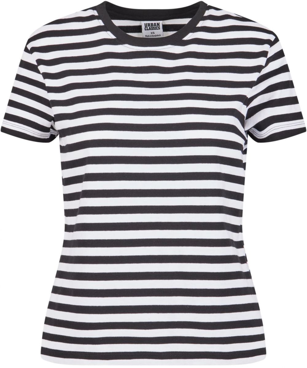 Women's basic striped T-shirt white/black