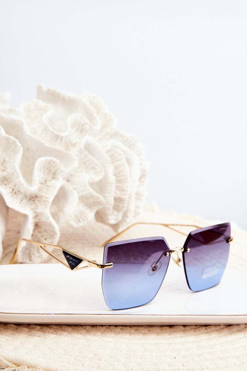 Women's sunglasses with shaded lenses, gold