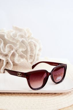 Women's Sunglasses with Gold Detailing UV400 Brown