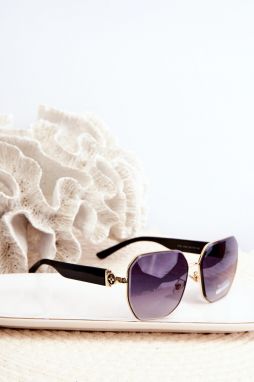 Women's UV400 Sunglasses - Black/Gold