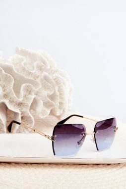 Women's sunglasses with UV400 tinted lenses gold-blue