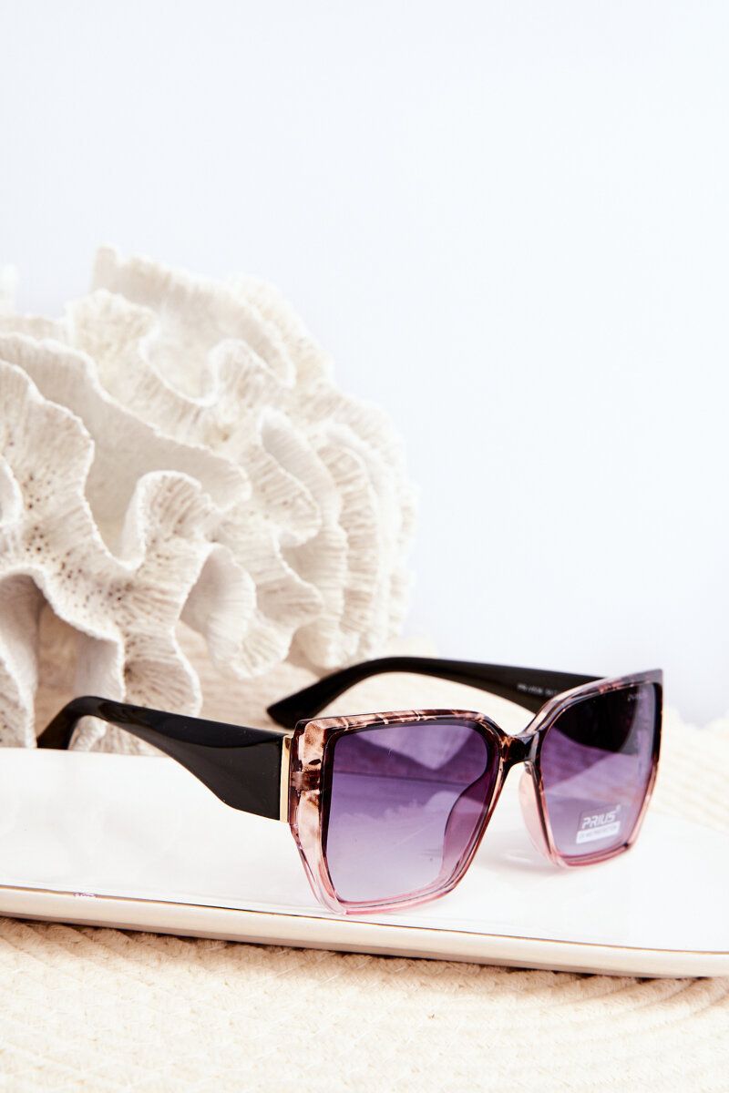 Women's sunglasses with UV filter, pink-brown