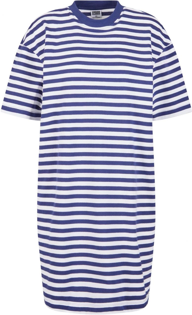 Women's striped dress oversized white/navy blue
