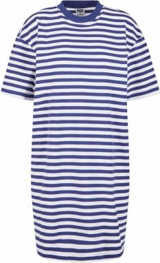 Women's striped dress oversized white/navy blue