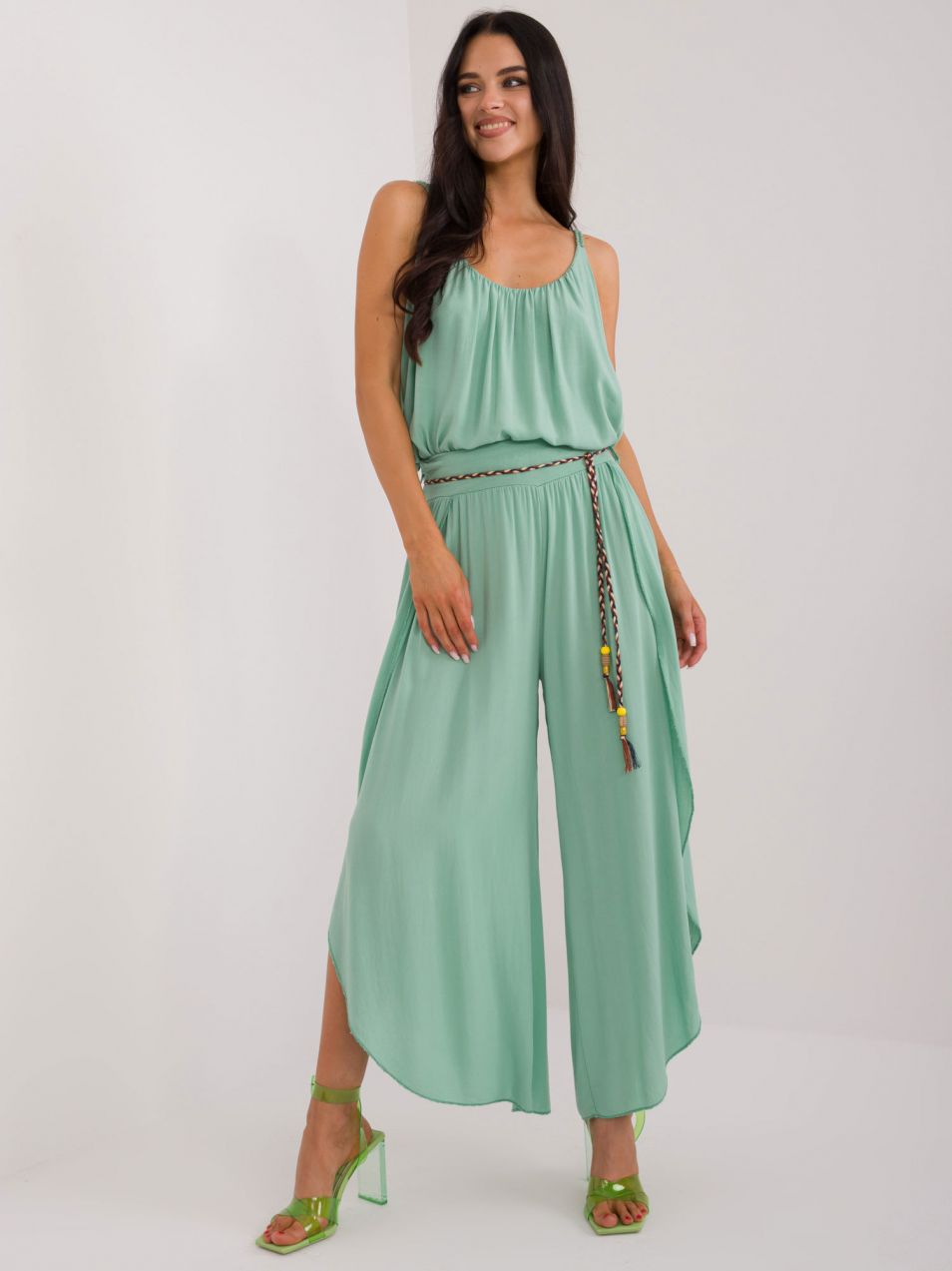 Pistachio summer trousers with OCH BELLA set