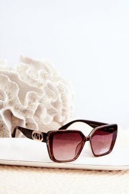 Women's Sunglasses with Decorative Details: UV400 Dark Brown
