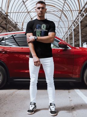 Men's T-shirt with black Dstreet print