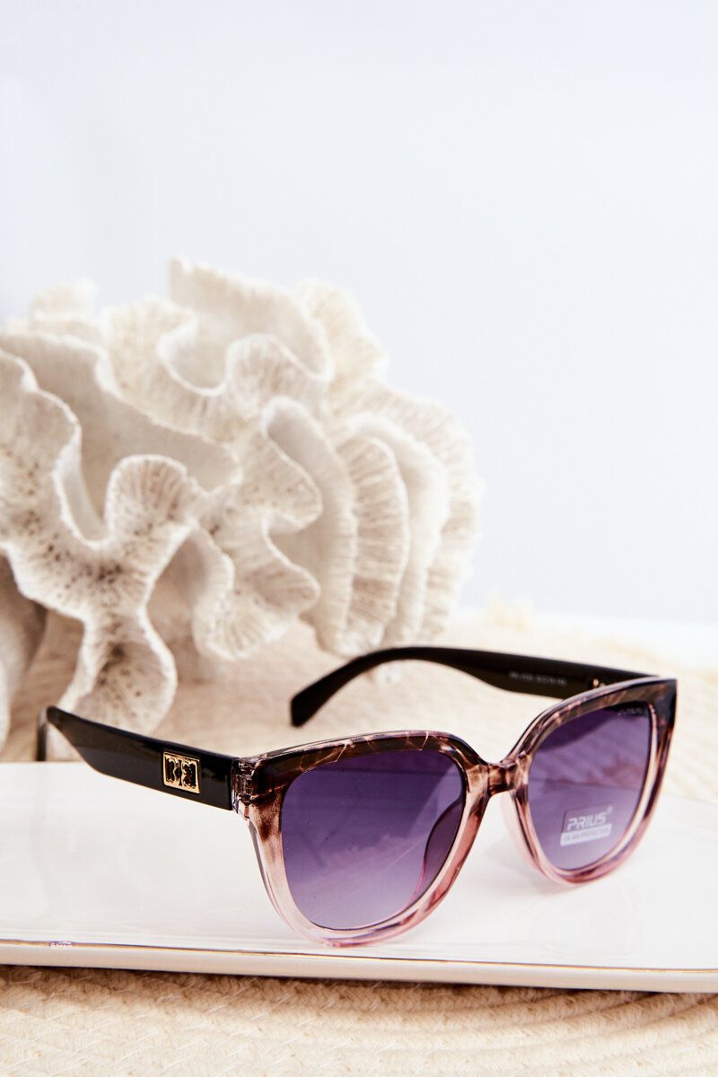 Women's Sunglasses with Gold Detailing UV400 Brown