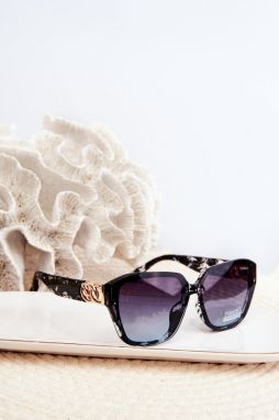Women's sunglasses with gold details UV400 black