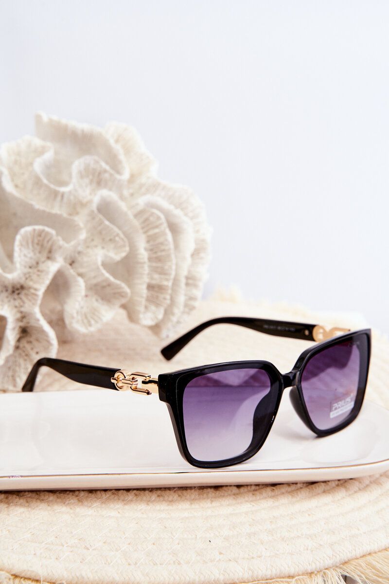 Women's sunglasses with decorative details UV400 black