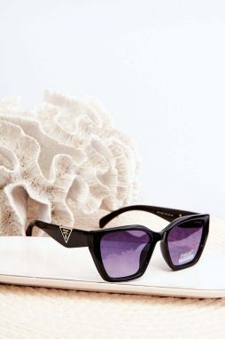 Women's Classic Sunglasses with Gold Detailing UV400 Black