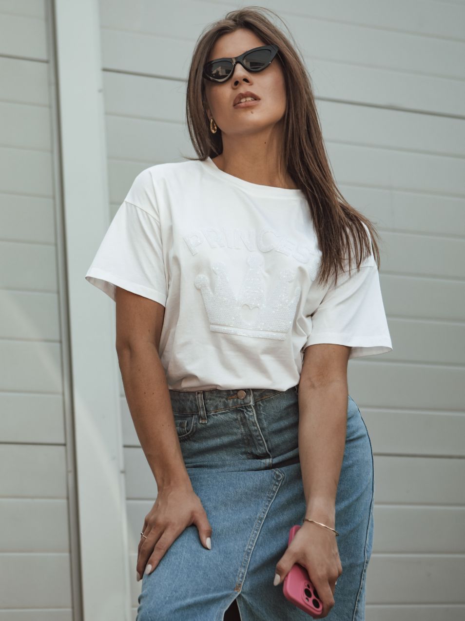 PRINCY women's T-shirt white Dstreet