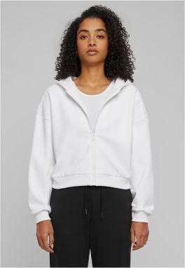 Women's Cozy Short Zip Sweatshirt White