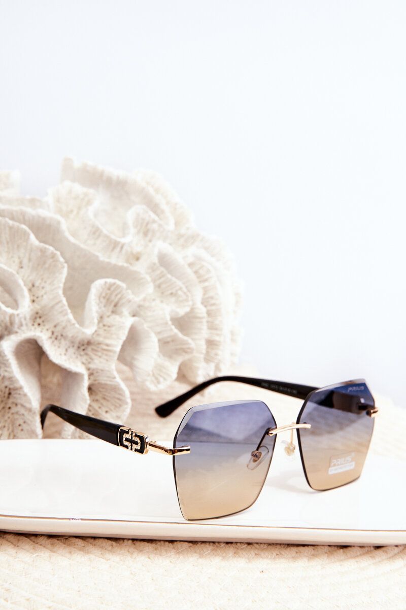 Women's sunglasses with UV filter black and gold