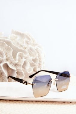 Women's sunglasses with UV filter black and gold