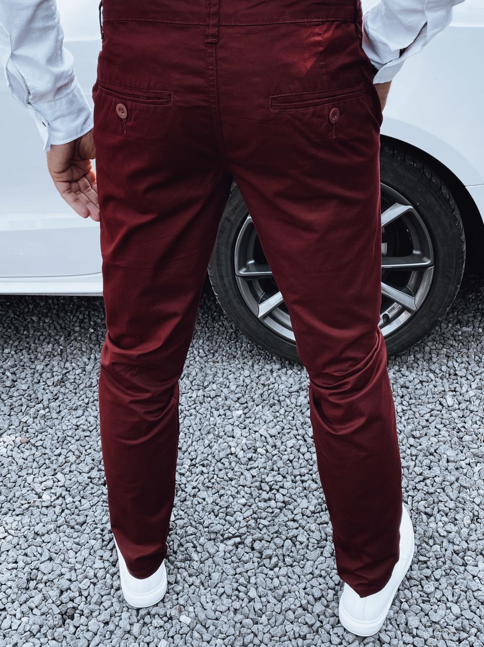 Men's Dstreet trousers burgundy