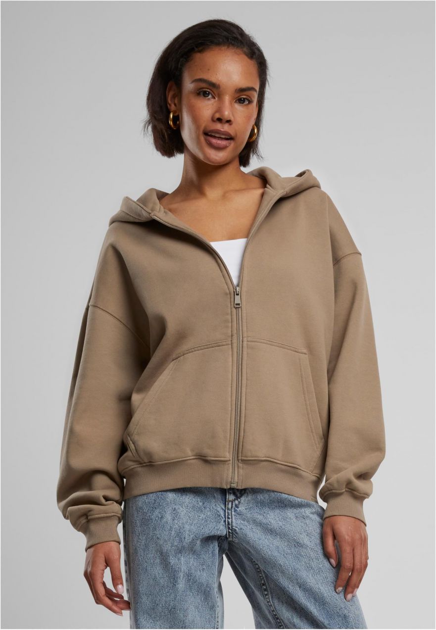 Women's Zip Hoody - Brown
