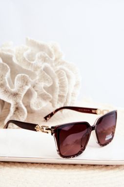 Women's sunglasses with decorative details UV400 Brown