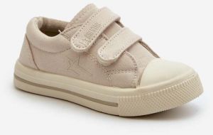 Children's Velcro Sneakers Big Star Beige