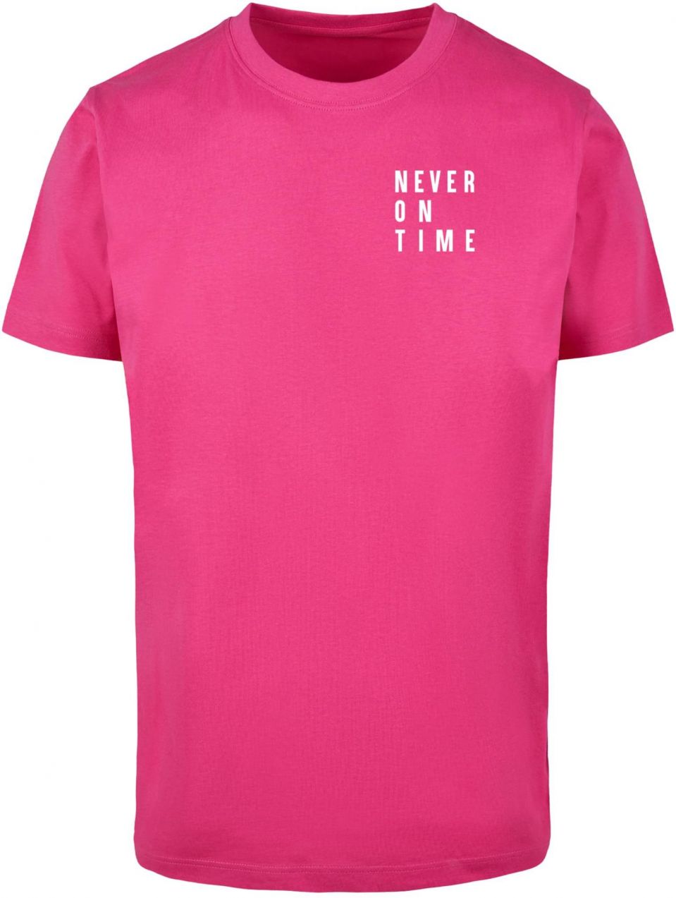 Men's T-shirt Never On Time pink