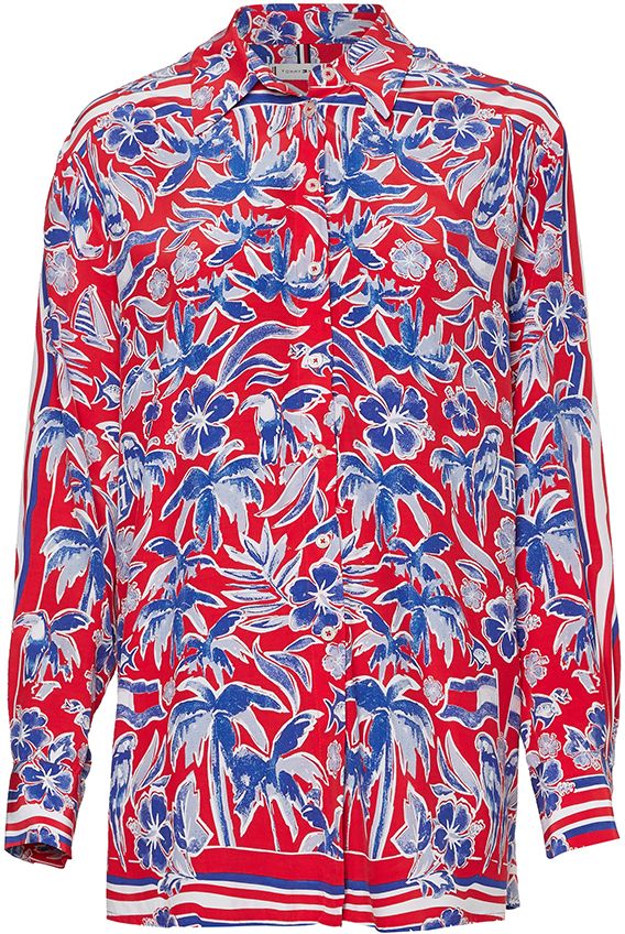 Tommy Hilfiger Košeľa - VISCOSE RELAXED FLEUR BLOUSE LS vzorovaná