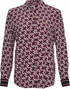 Tommy Hilfiger Košeľa - VIS MONGRAM FLEUR SH vzorovaná