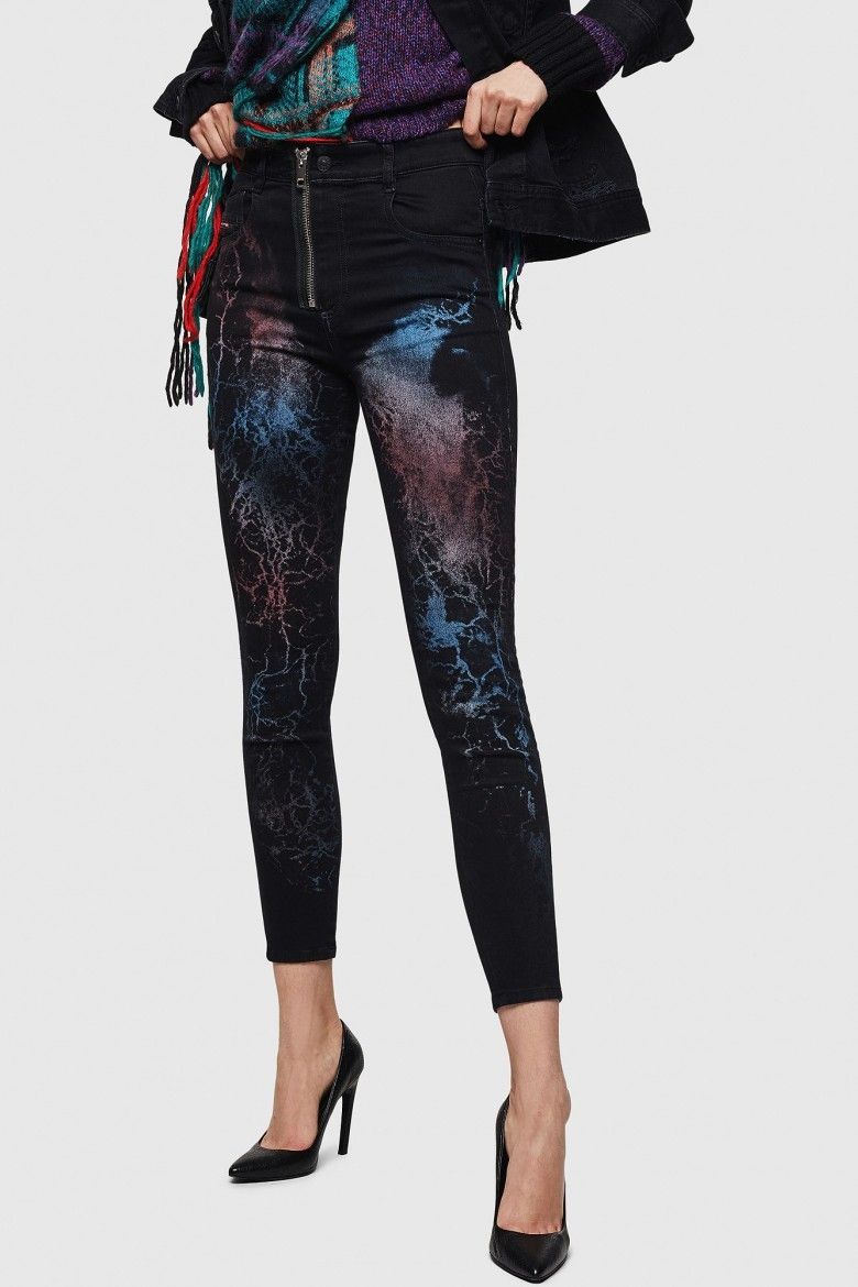 Diesel Rifle - SLANDYHIGHSX L.32 TROUSERS viacfarebné