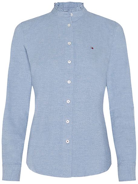 Tommy Hilfiger Košeľa - RECYCLED OXFORD REG  LS SHIRT modrá