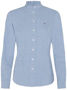Tommy Hilfiger Košeľa - RECYCLED OXFORD REG  LS SHIRT modrá