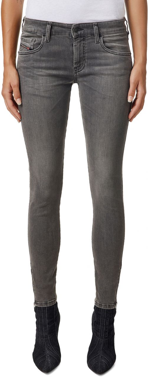 Diesel Rifle - SLANDYLOWZIP L.32 TROUSERS sivé