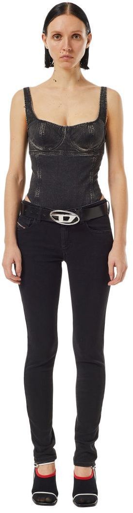 Diesel Rifle - 2018 SLANDY-LOW L.32 TROUSERS čierne
