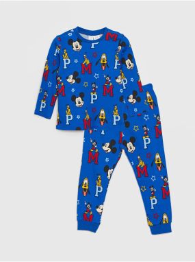 LC Waikiki LCW baby Crew Neck Long Sleeve Mickey Mouse Printed Baby Boy Pajamas Suit