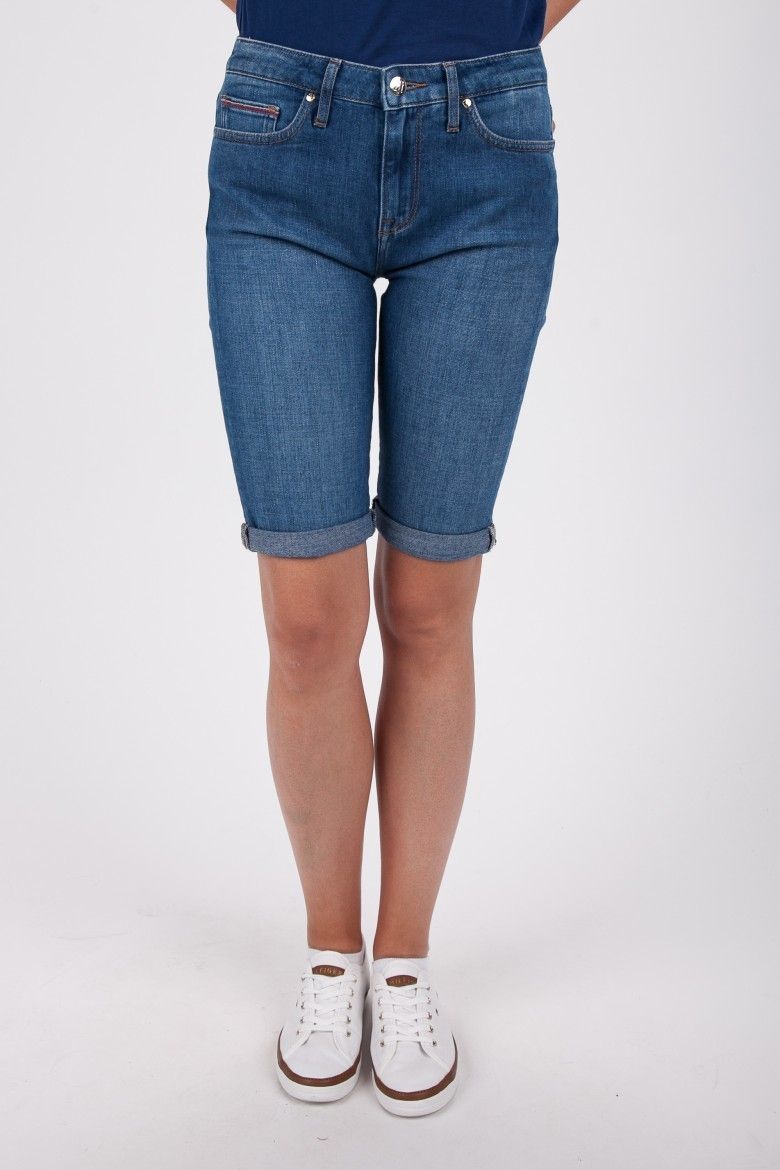 Krátke nohavice - TOMMY HILFIGER VENICE SLIM RW BERMUDA PONYO modré