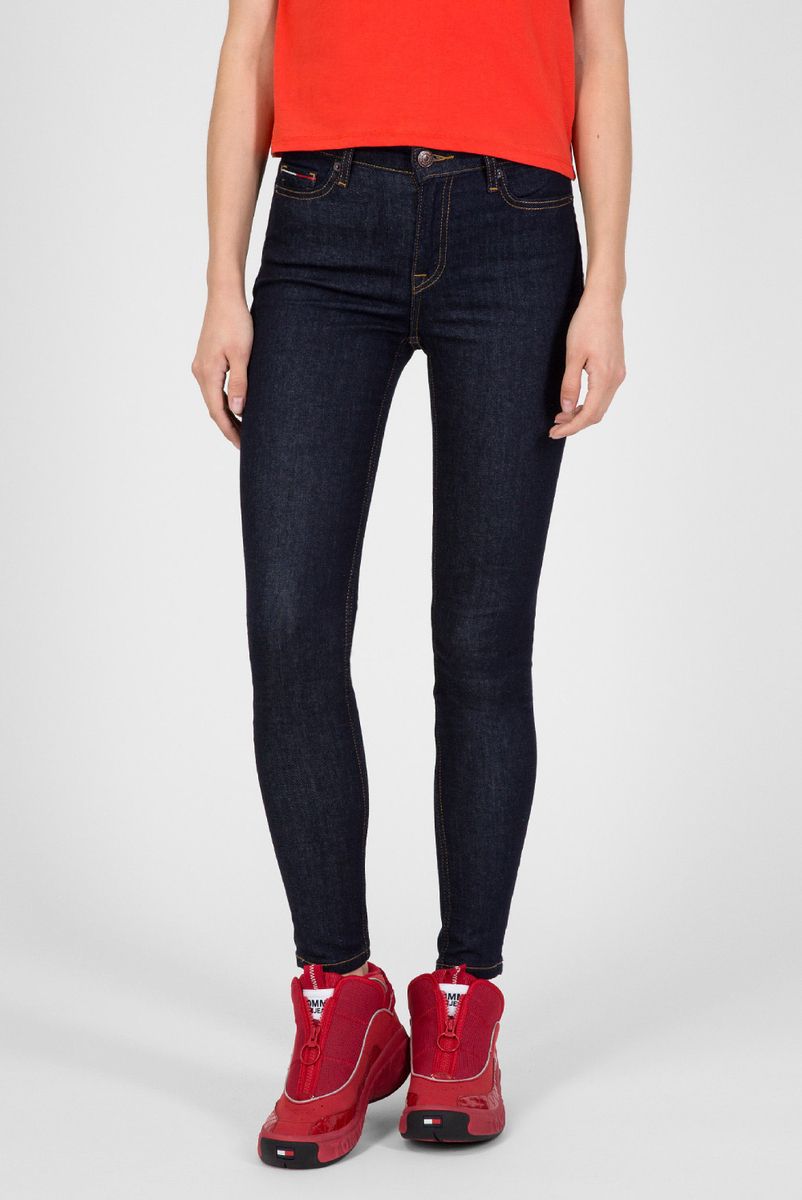 Tommy Jeans Rifle - MID RISE SKINNY NORA RYRSBS modré