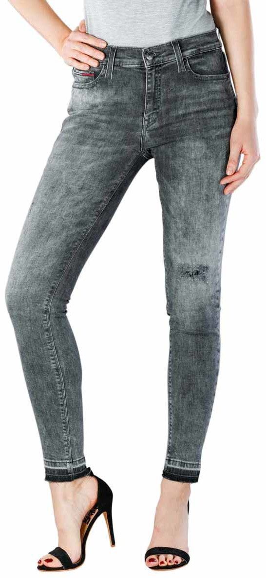 Tommy Jeans Rifle - Tommy Hilfiger MID RISE SKINNY NORA SNSTGR sivé