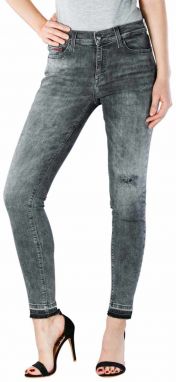Tommy Jeans Rifle - Tommy Hilfiger MID RISE SKINNY NORA SNSTGR sivé