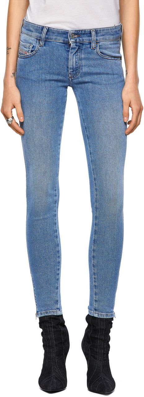 Diesel Rifle - SLANDYLOWZIP L.32 TROUSERS modré